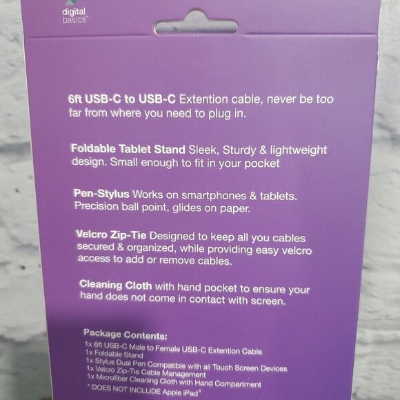 Digital Basics 5pc Tablet Master Kit iPads & Handheld Devices Compatible Black - Picture 2 of 3